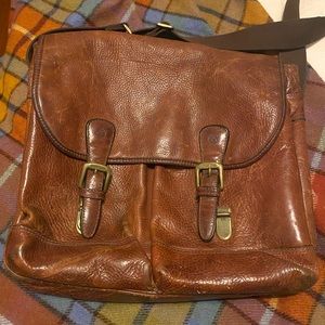 Vintage Timberland Leather Messenger bag